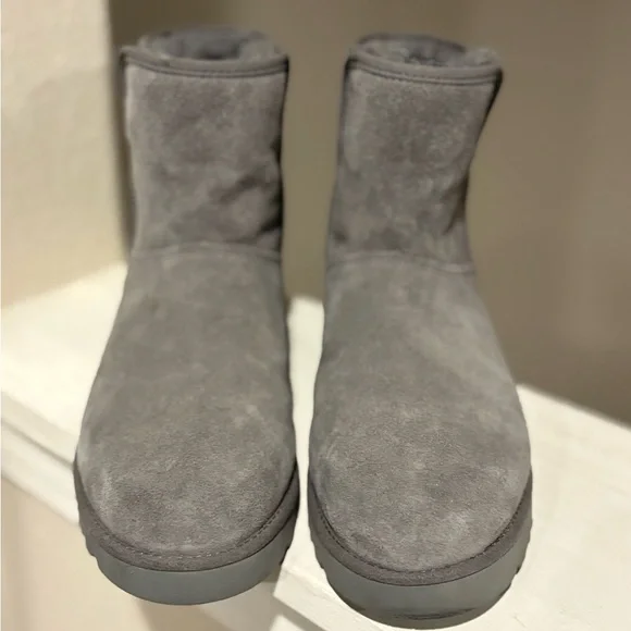 UGG Cory II Genuine Shearling Lined Boot Gray Suede 1125792 Womens Size 7 - Picture 6 of 10